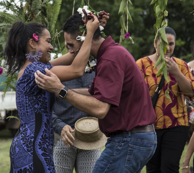 Recibimiento de visitas en el Museo Rapa Nui