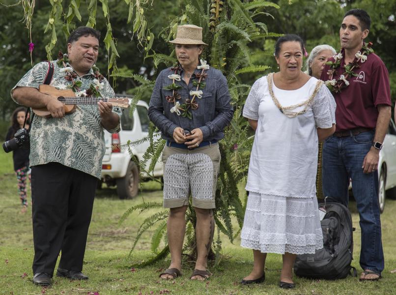 Recibimiento de visitas en el Museo Rapa Nui