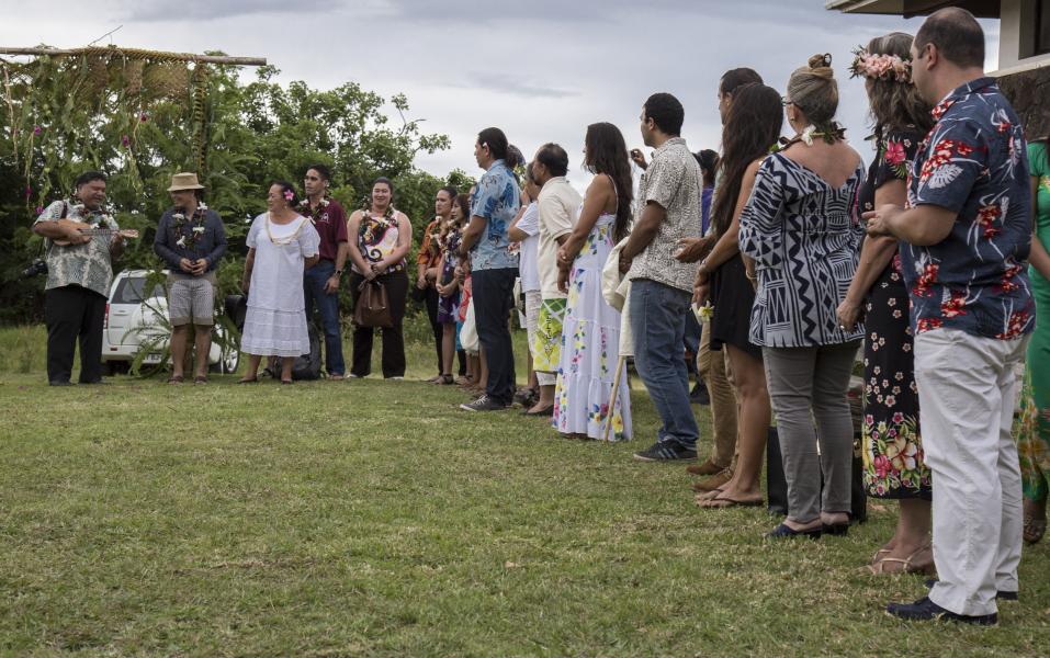 Recibimiento de visitas en el Museo Rapa Nui